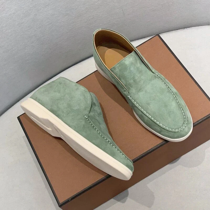 Afslappede ruskindsloafers 