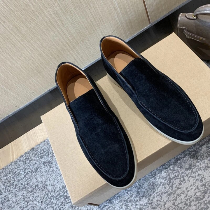 Afslappede ruskindsloafers 