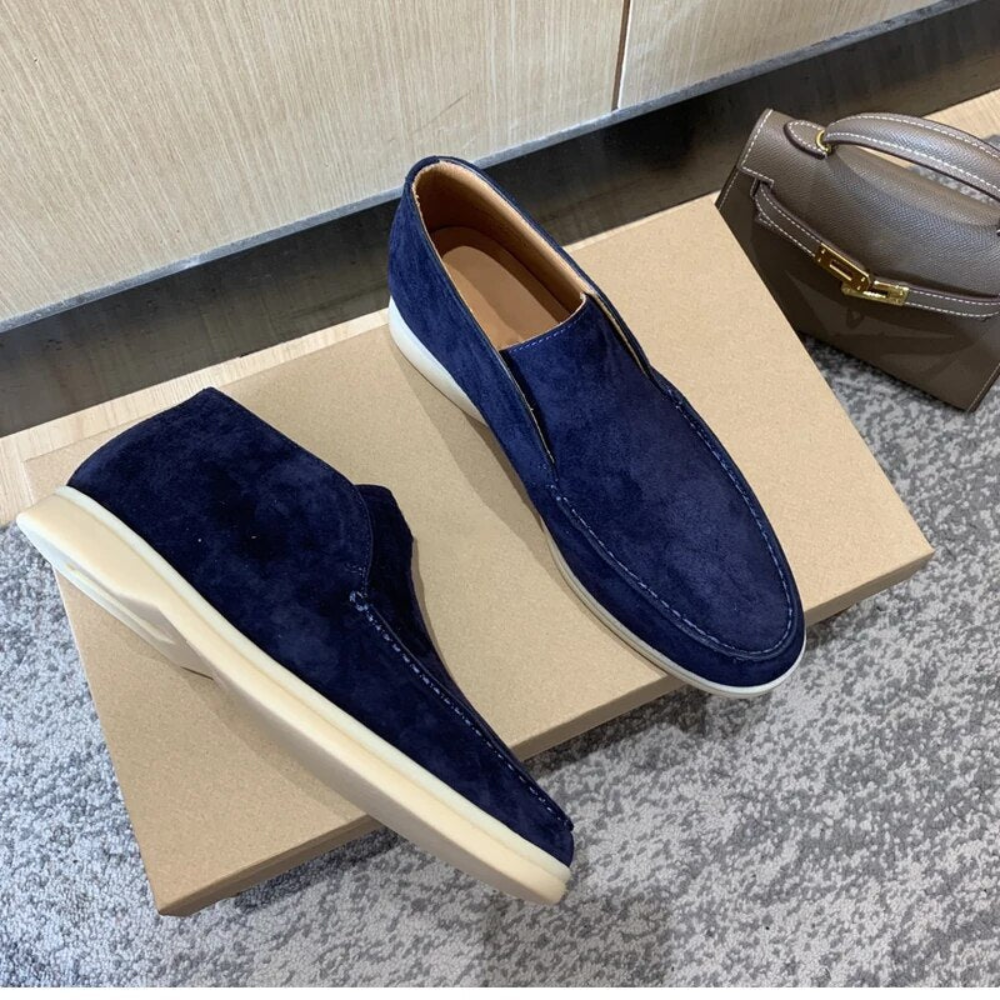 Afslappede ruskindsloafers 