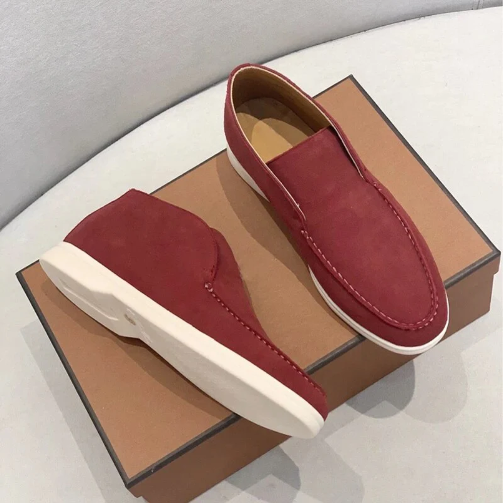 Afslappede ruskindsloafers 