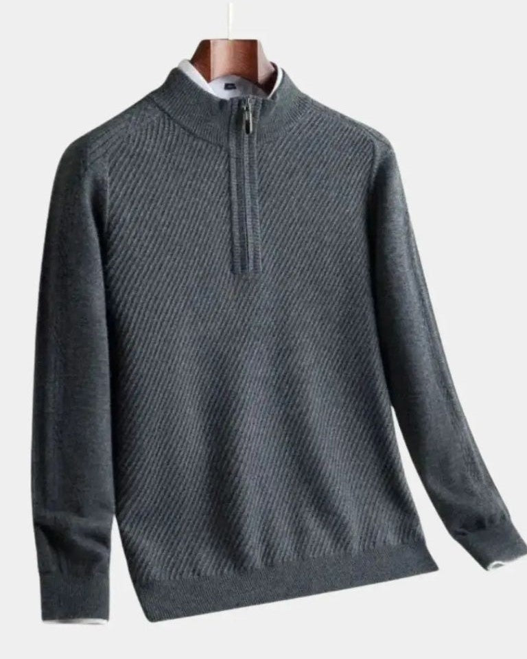 Vilhelm™ | Basis Pullover med Halvzip